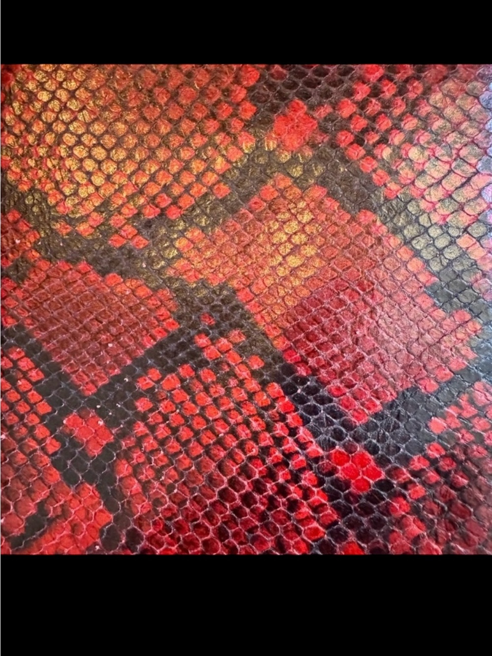 Michael Kors Red Python Embossed Wristlet - Picture 6 of 9